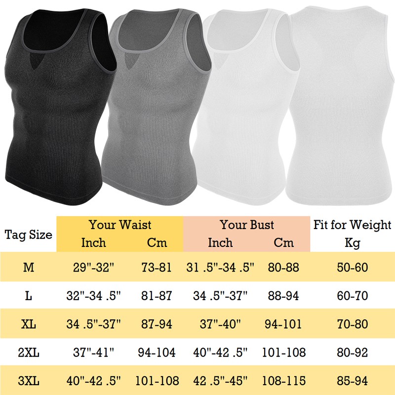 Gynecomastia Compresson Top Men's Body Shaper Toning T-Shirt Ultra Durable Vest gallery