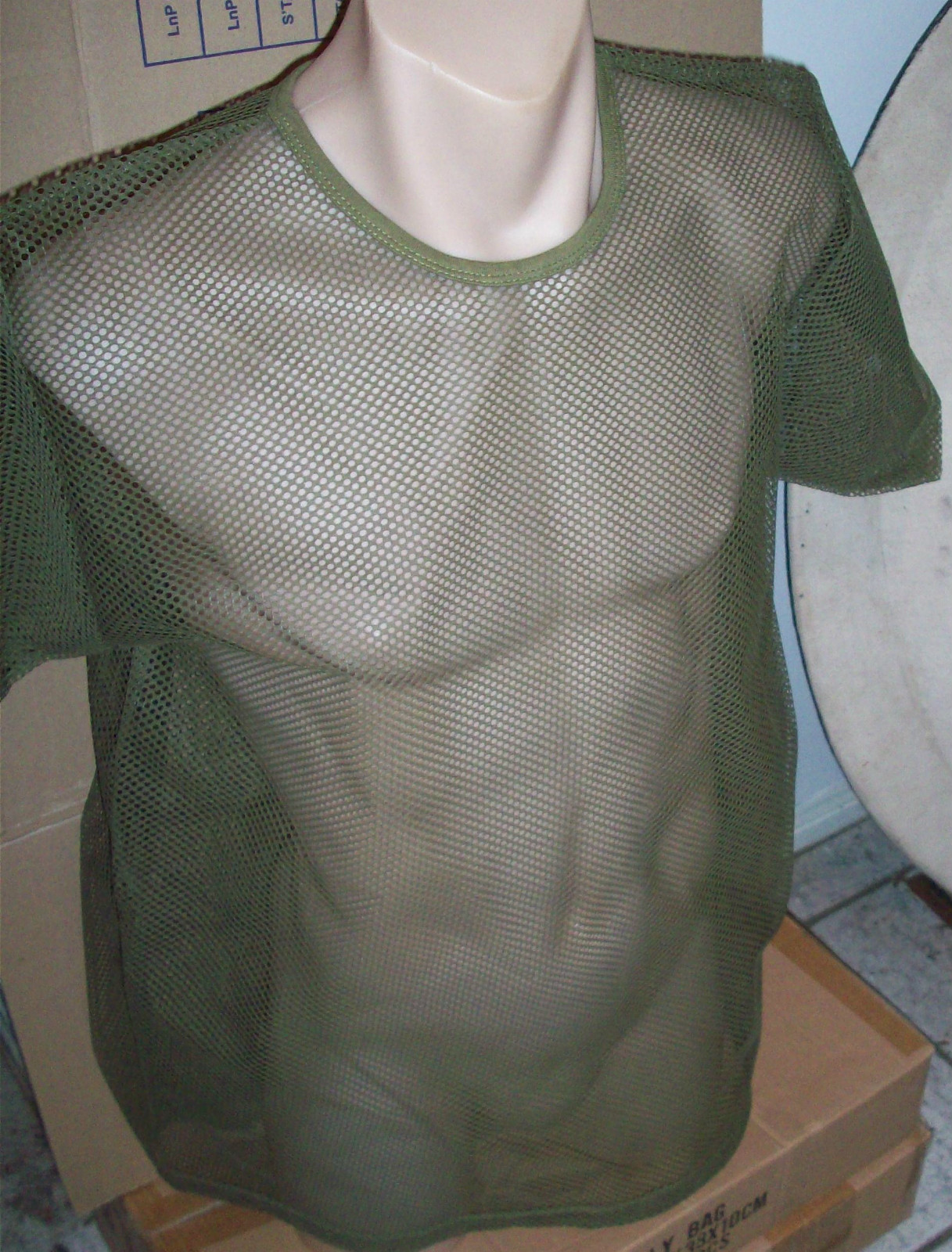 MENS MESH T-SHIRT OLIVE GREEN - SEXY, PLAYFULL & LOADS OF FUN WEAR gallery
