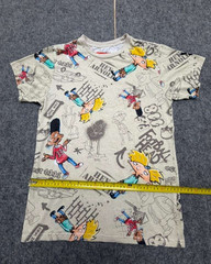 Nickelodeon Hey Arnold! All Over Print Graphic T-Shirt Mens Size S Heather Tan