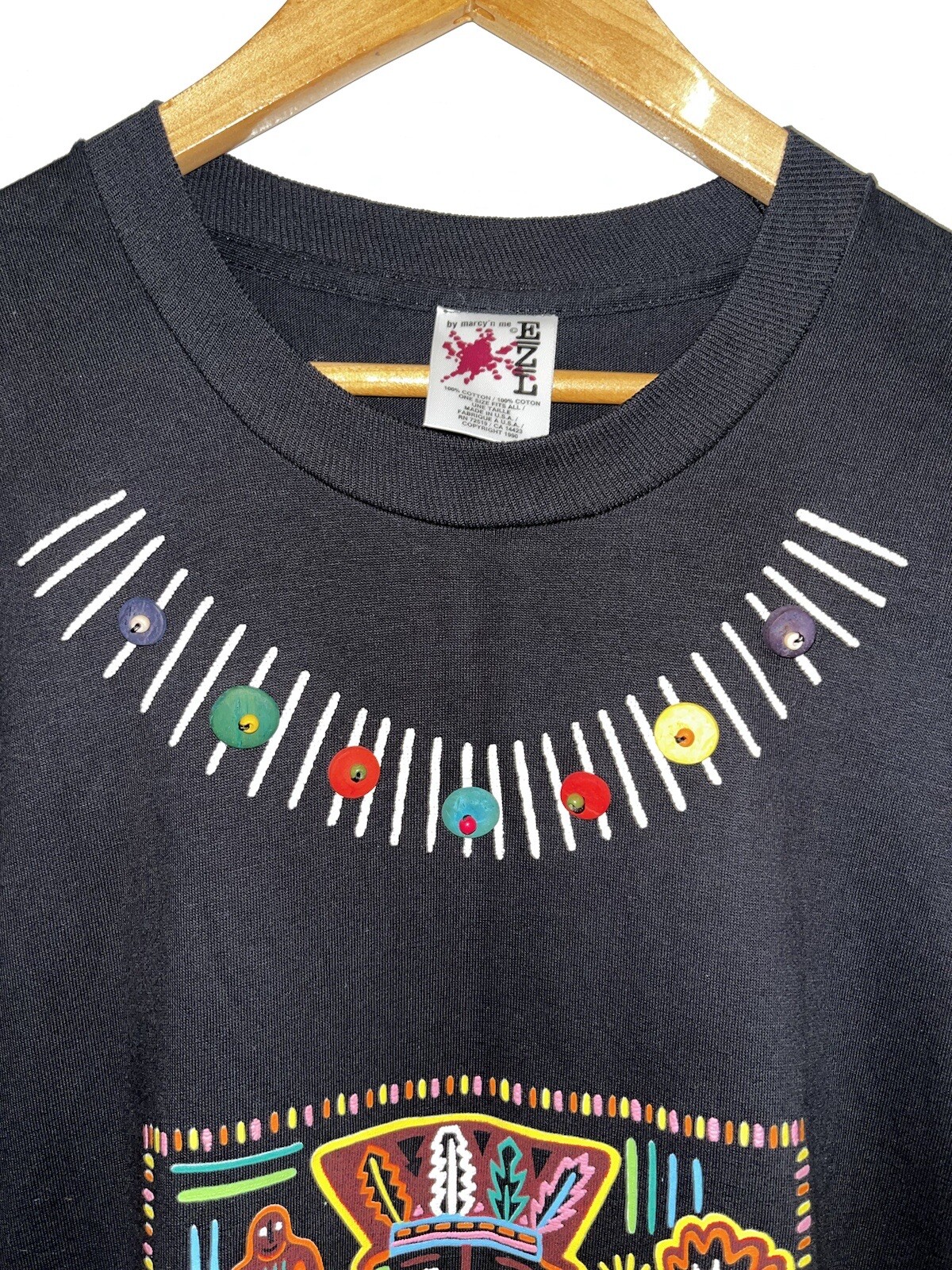 VTG EZL Marcy’n Me Tribal Culture Women’s Black Dress One Size Fits All (USA) gallery