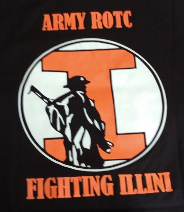 UNICOR TSHIRT XL BLACK USA ARMY ROTC FIGHTING ILLINI NWOT gallery