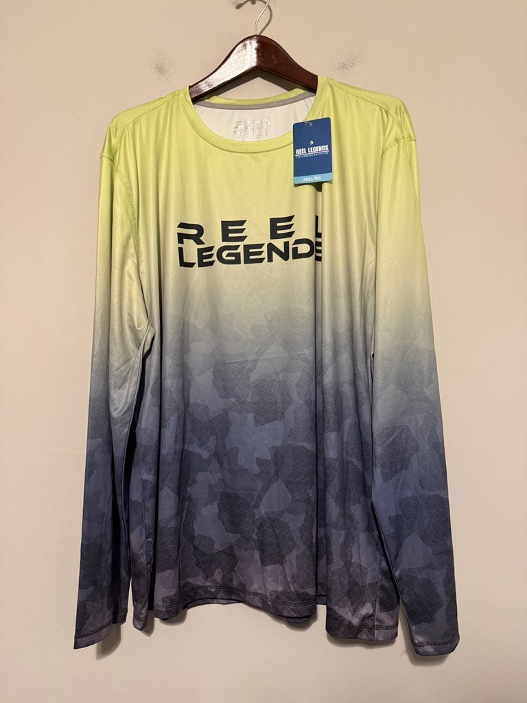 NEW 🎣 Reel Legends Reel-Tec Mens 2XL Fishing Shirt Performance Long Sleeve gallery