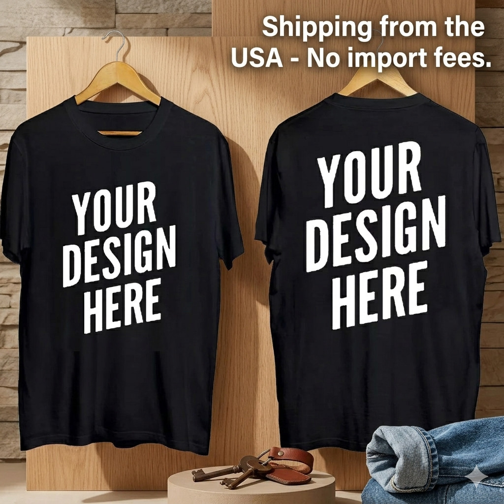 Personalized Custom Print Your Logo Photo T-Shirt 2-sided Multicolor SU577 gallery