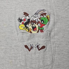 Warner Brothers Pocket Tee Bugs, Taz, Marvin, Tweety, Sylvester Large Looney Too