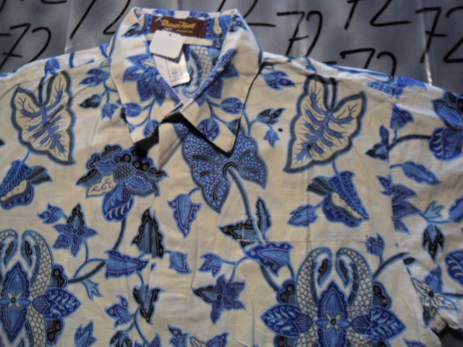 Large NWOT Indonesia Button Up Damaged Shirt gallery