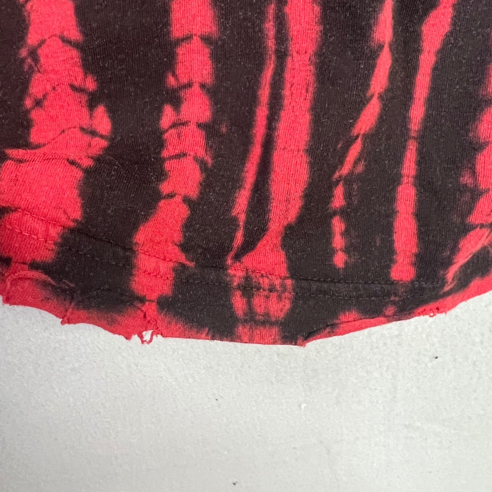 Affliction T-Shirt Mens Sz 3XL Red Black Live Fast Tie Dye Distress Graphic NWT gallery