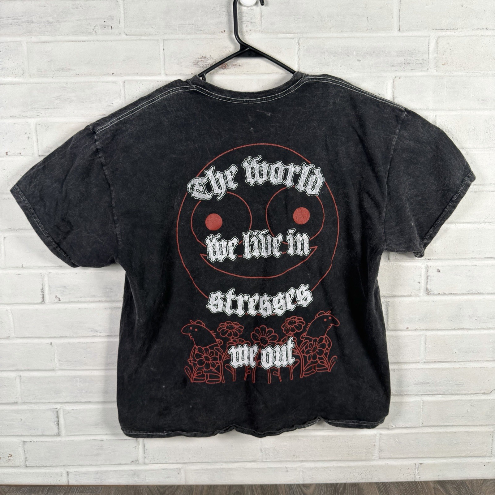 Smiling Friends Charlie Two Sided T Shirt Men Size XL Black Distressed Graphic gallery