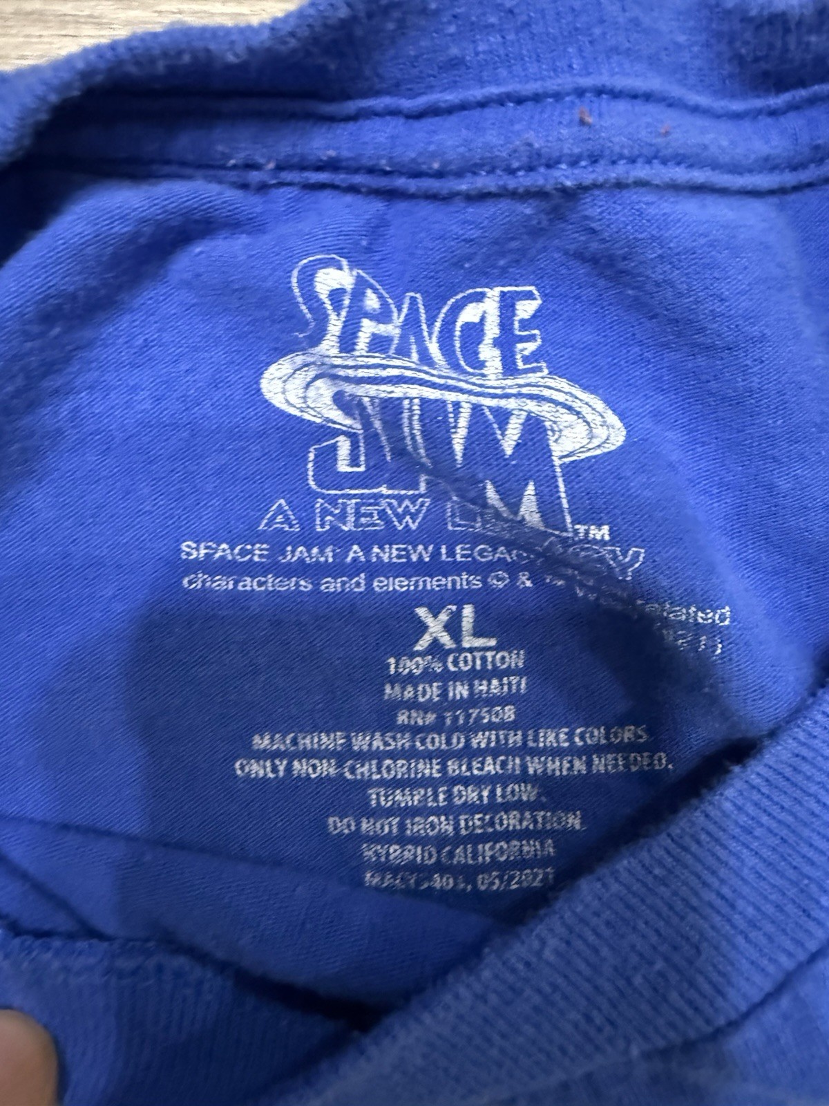 Space Jam Bugs Bunny Looney Tunes Basketball Graphic Blue T-Shirt Men’s XL gallery