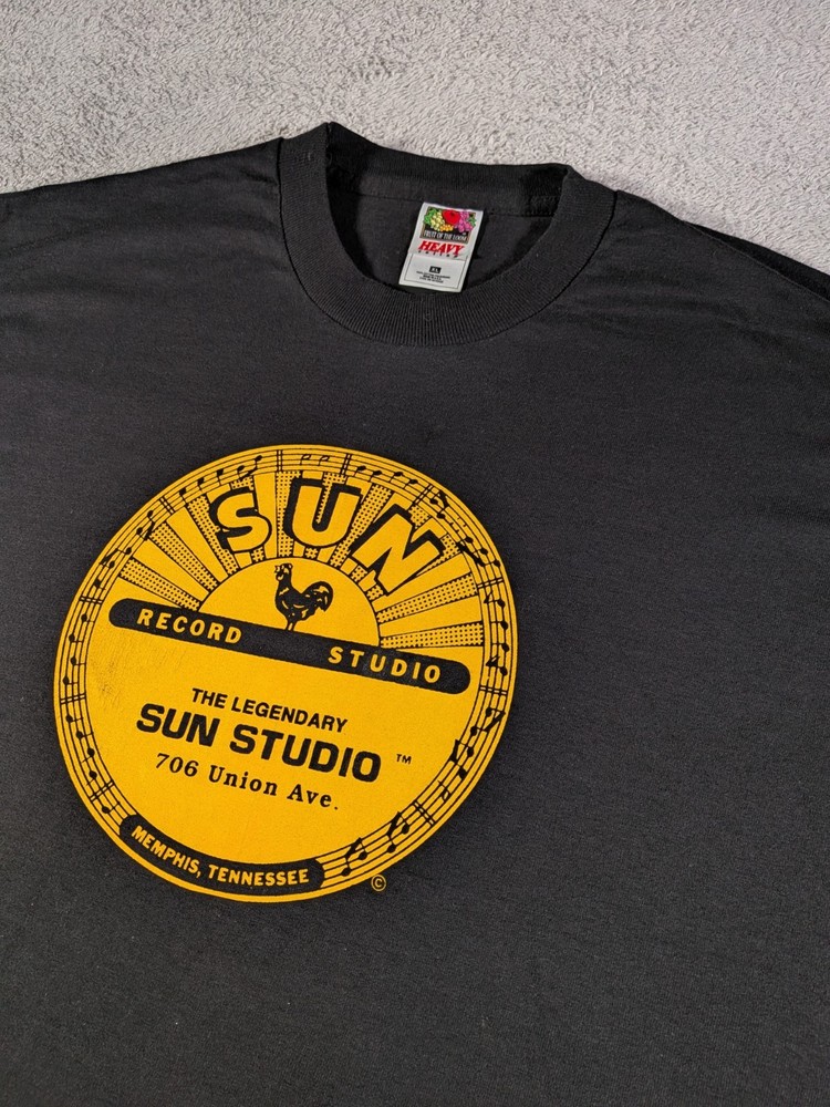 Vintage Sun Record Studio Memphis TN T-Shirt XL Single Stitch FOTL Heavy Cotton
