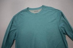 Duluth Trading Co. Wicking Polyester Nylon Shirt Baselayer Blue Mens Large