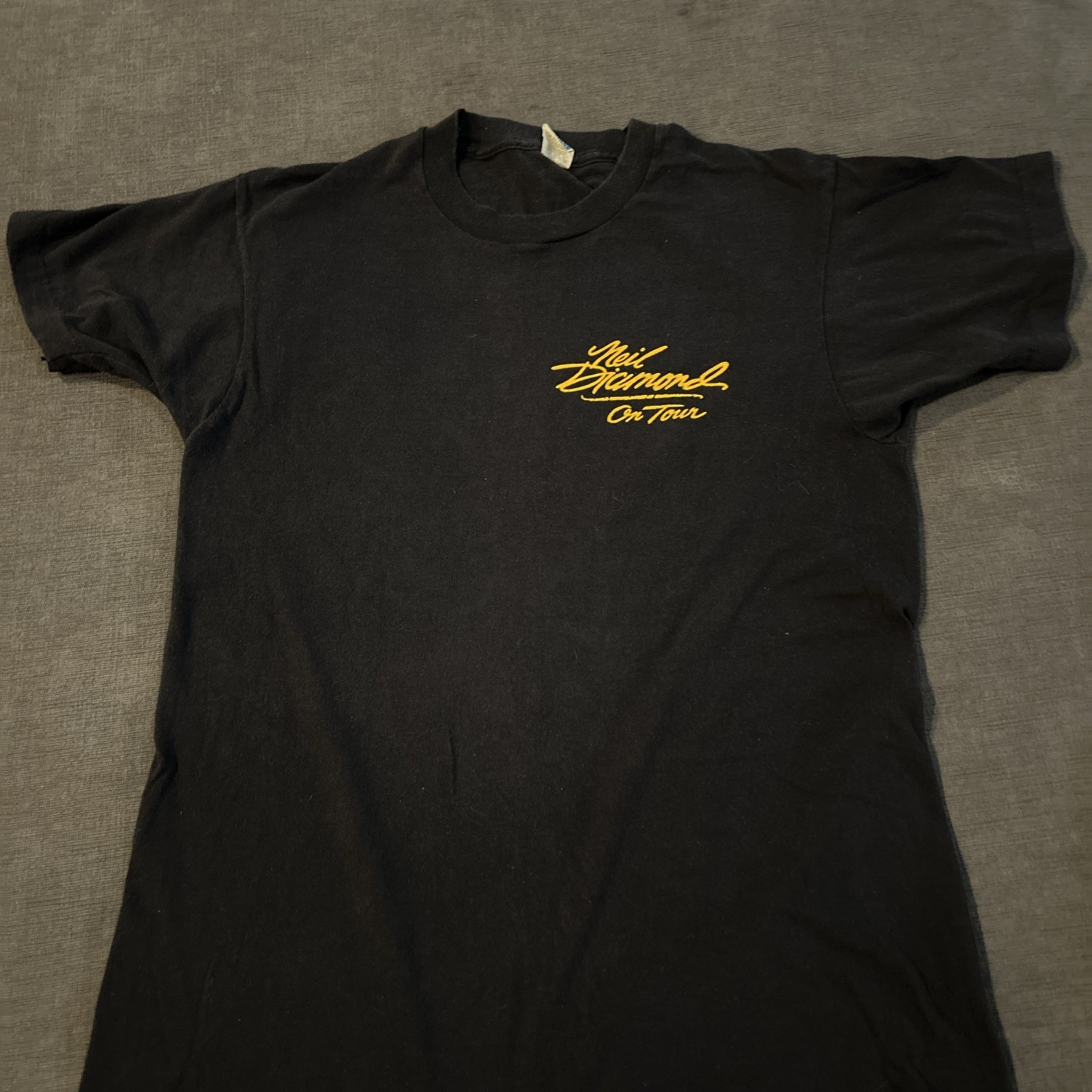 Vintage Neil Diamond On Tour 80s Screen Stars Single Stitch T-shirt Size S/M gallery