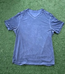 Lululemon 5 Year Basic V Wash Code Blue Sun Wash T Shirt Men’s Large