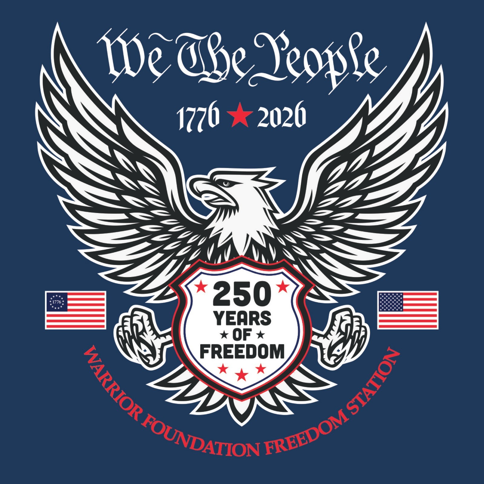 250th Anniversary Patriotic Men's Blue T-Shirt gallery