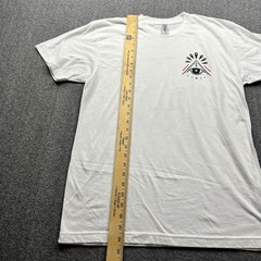American Apparel Diving Swallow Tattoo T-Shirt Mens M White Graphic Oakland CA