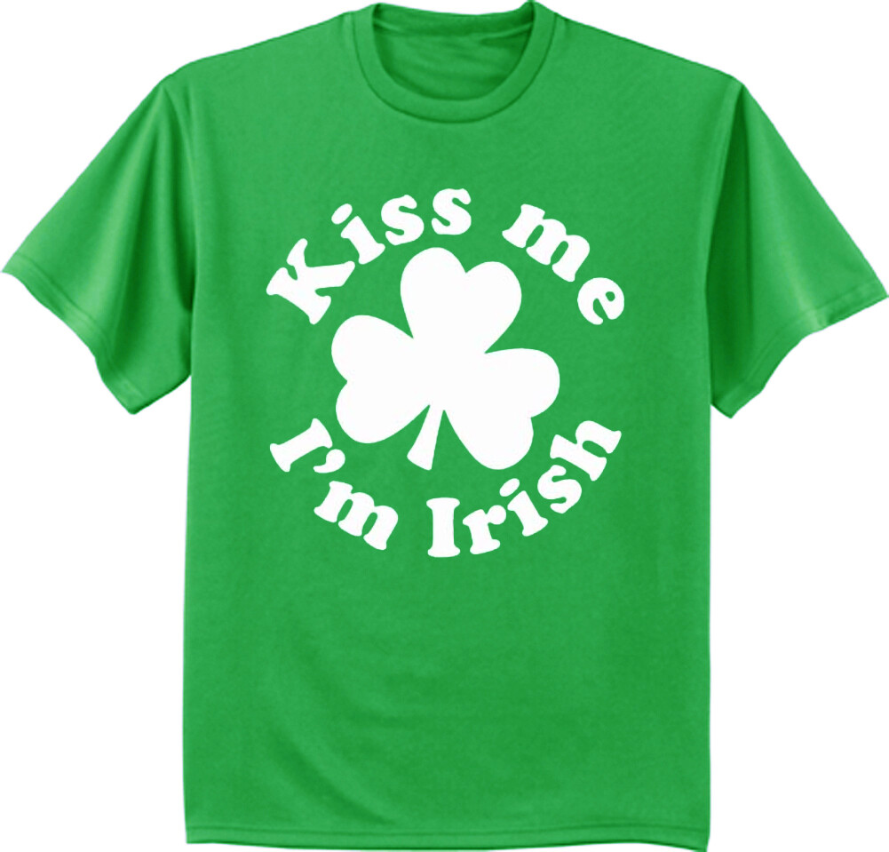 Funny St Patrick Day T-shirt Mens Graphic Tee Kiss Me Irish Shamrock Clover gallery