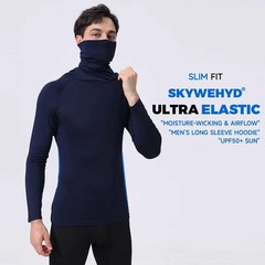 UPF 50+ Performance Hoodie Long Sleeve Sun Protection Shirt Hooded Unisex