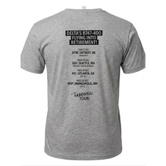District Made Men’s Gray Delta Air Lines “All Hail The Queen” 747 Size XL