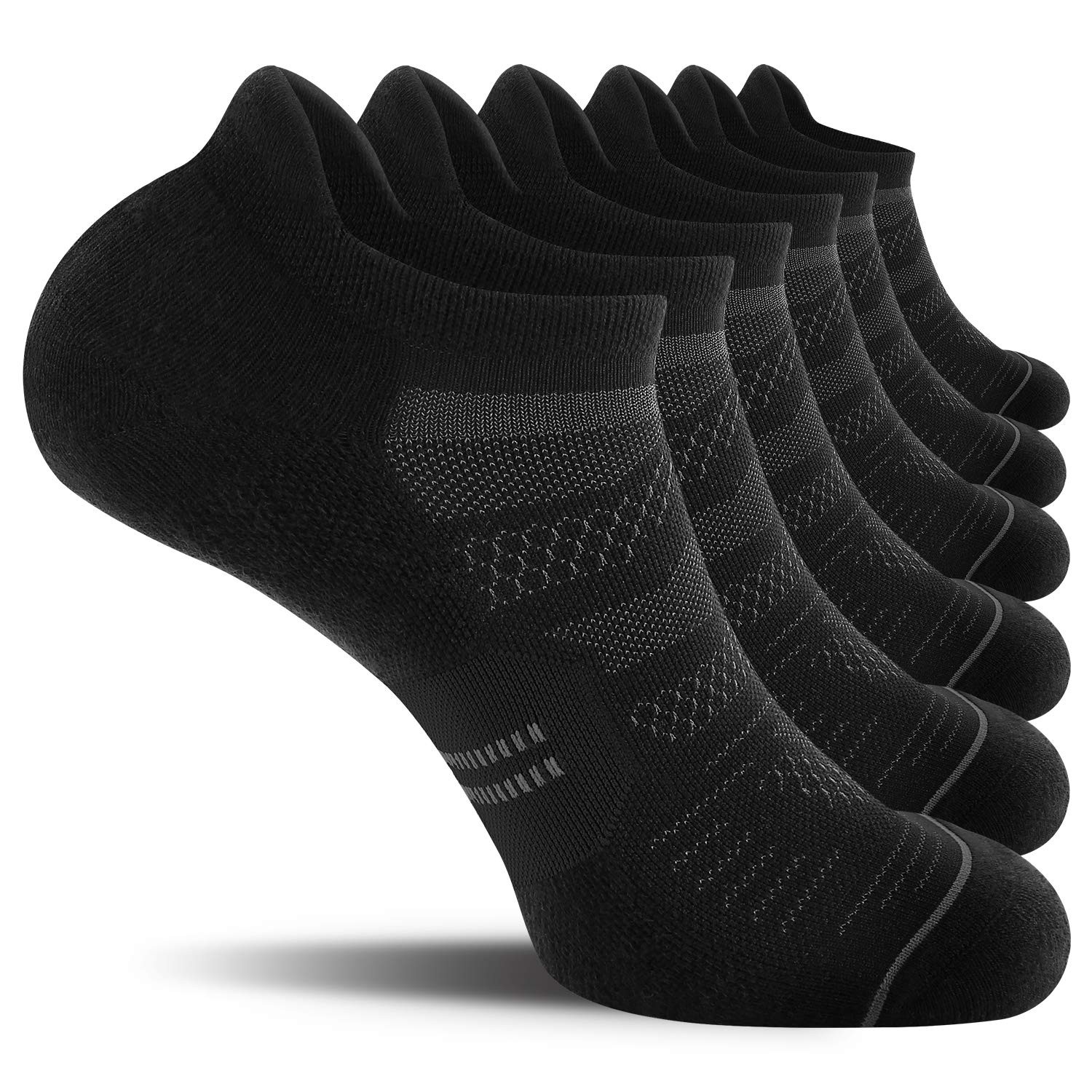 CelerSport 6 Pack Men’s Running Ankle Socks with Cushion Low Cut Athletic Spo…