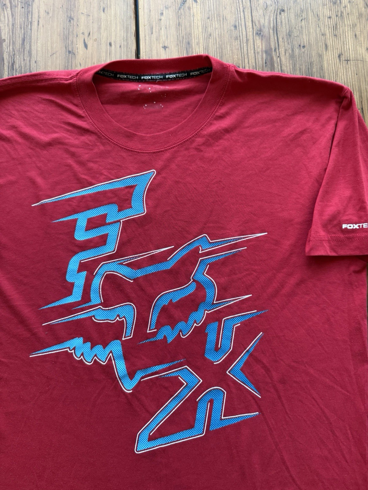 Fox Racing Heritage FoxTech Tee Mens Size L Premium Fit Deep Red Motocross gallery