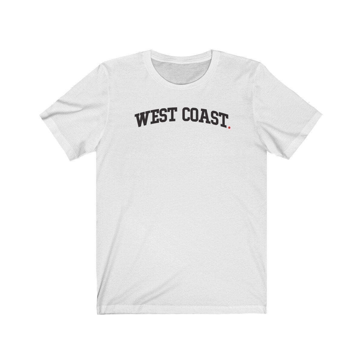 WEST COAST (t-shirt) - tee graphic statement - Black White Grey Red gallery