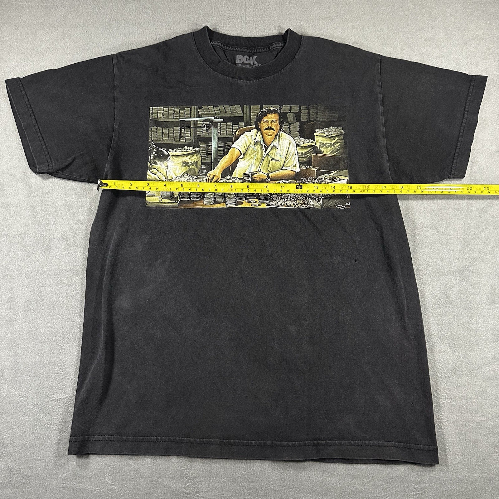 DGK Pablo Escobar Short Sleeve Graphic Crew Neck Shirt Mens Size Medium M Black gallery