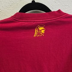 USC Trojans Long Sleeve Tee Red Applique Logo Collegiate NCAA Men’s Large