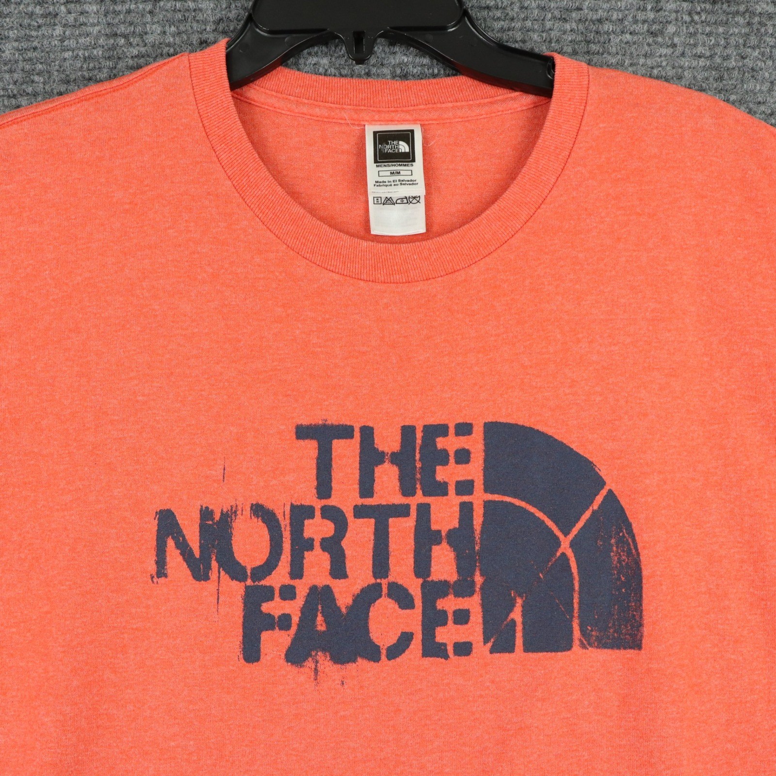 North Face T-Shirt Mens M Stencil Logo Short Sleeve Heathered Hiking Activewear gallery