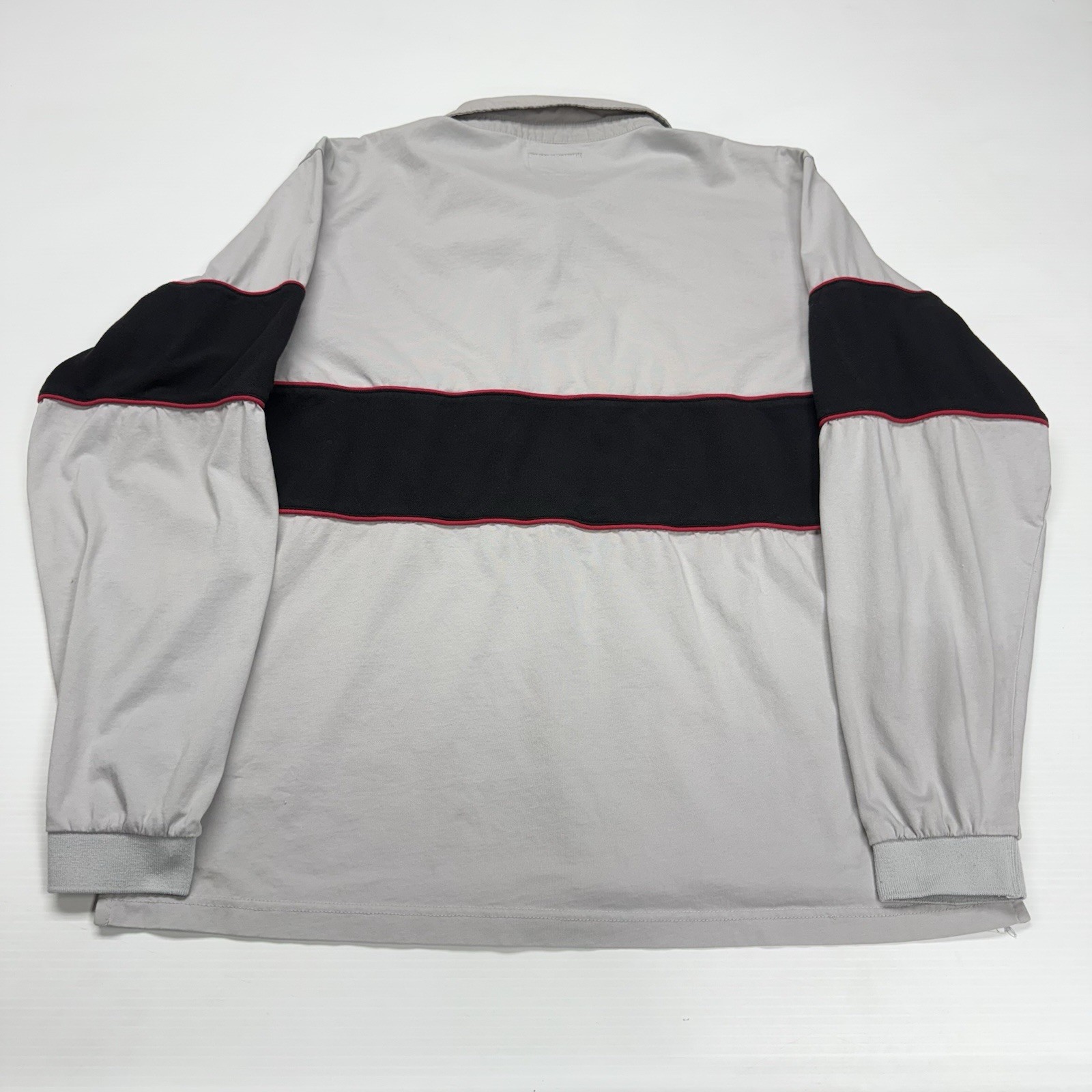 Independent Skate Trucks Mens Spellout Logo Rugby Shirt L Gray Skater Punk Retro gallery