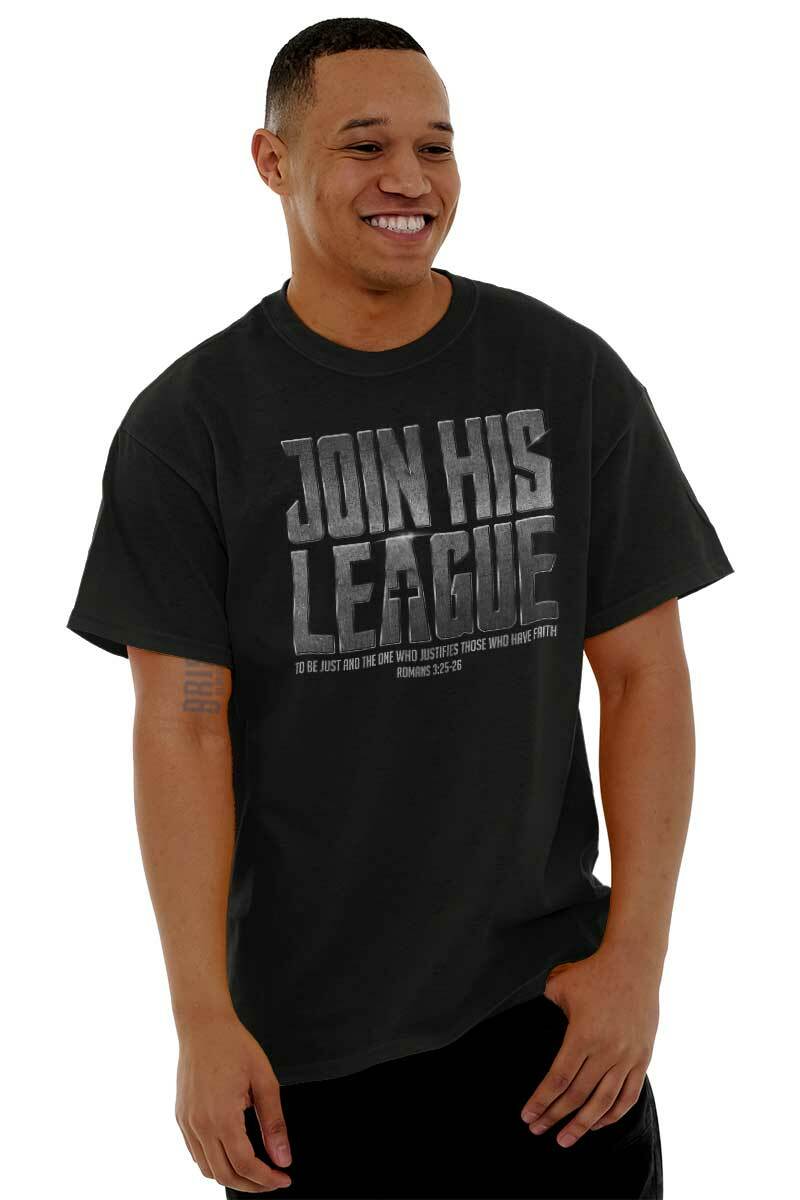 Christian Faith Pop Culture Join His League Womens or Mens Crewneck T Shirt Tee gallery