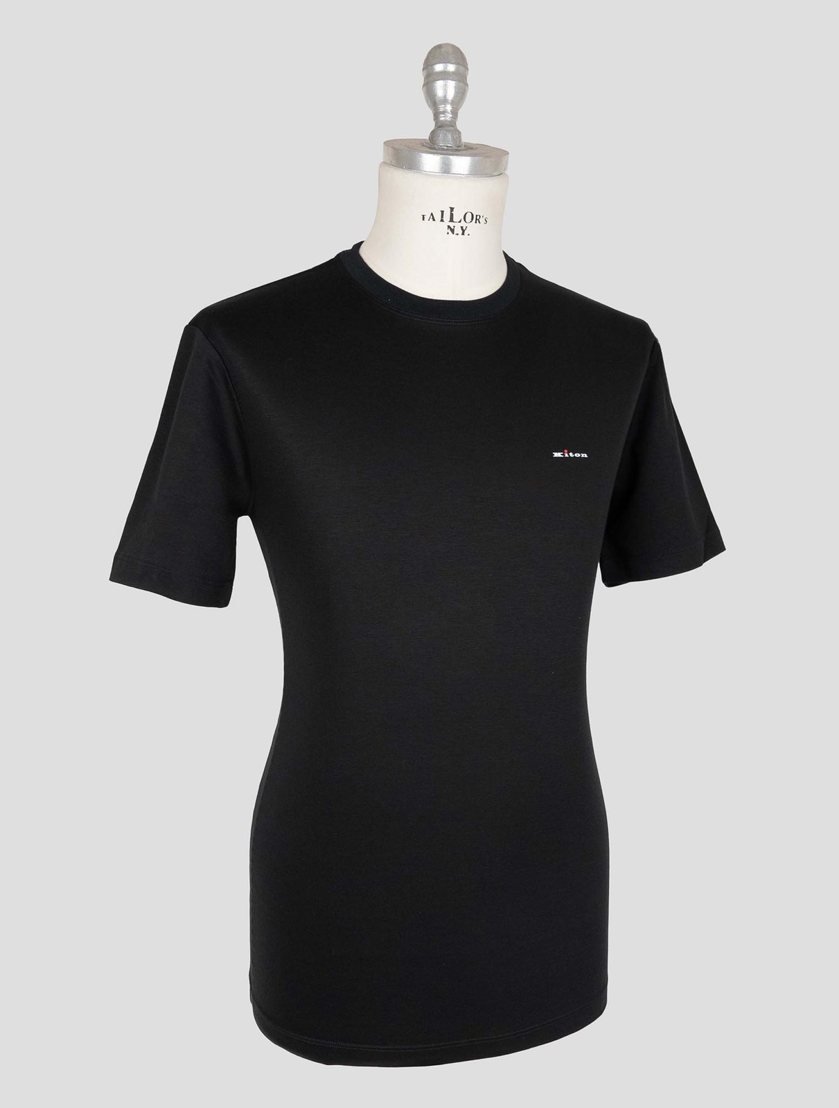 NEW KITON BLACK COTTON T-SHIRT EU 56 - US 46 - 2XL KMZ59 gallery