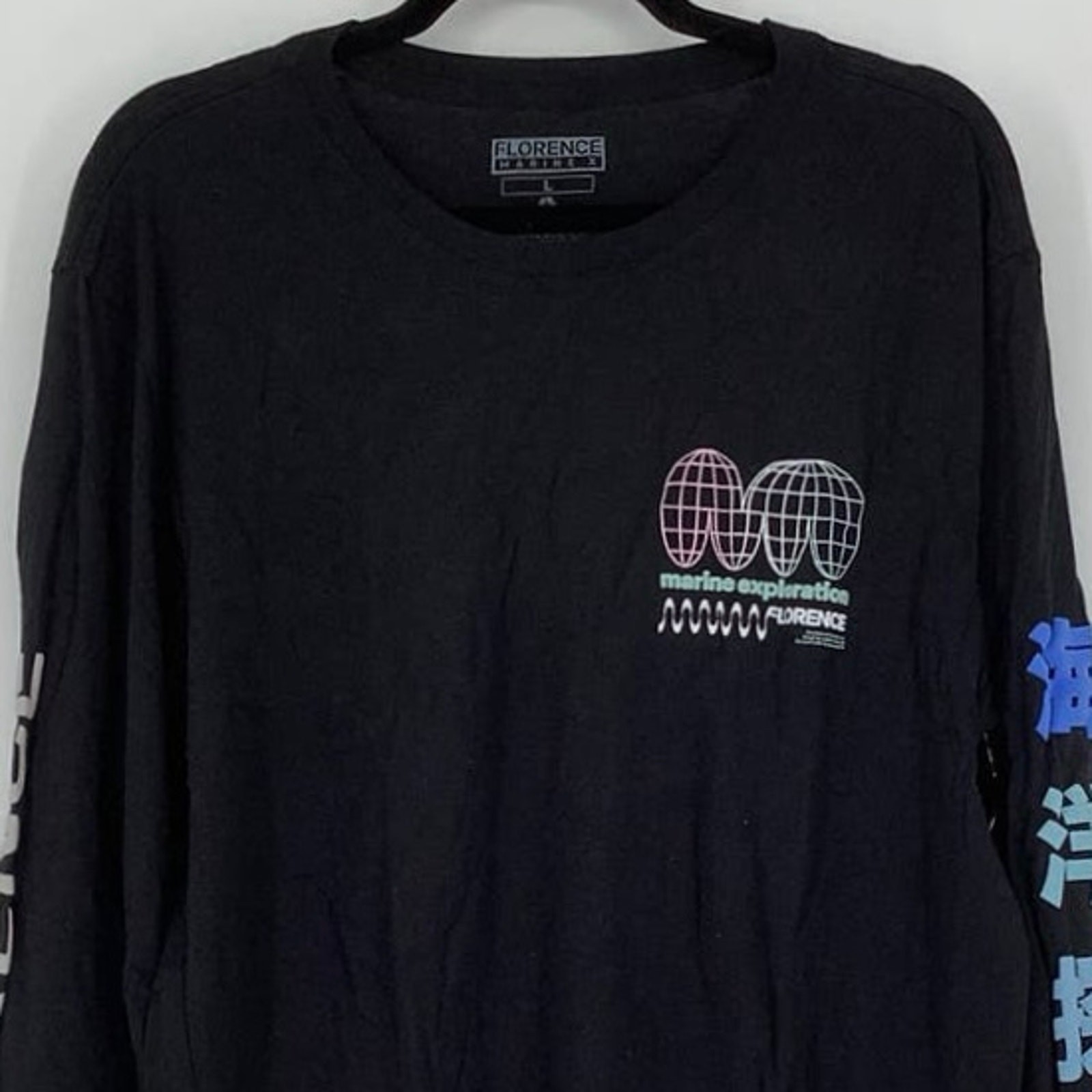 Florence Marine X Men's Large Black Frontier Recover Tee Long Sleeve T-Shirt M19 gallery