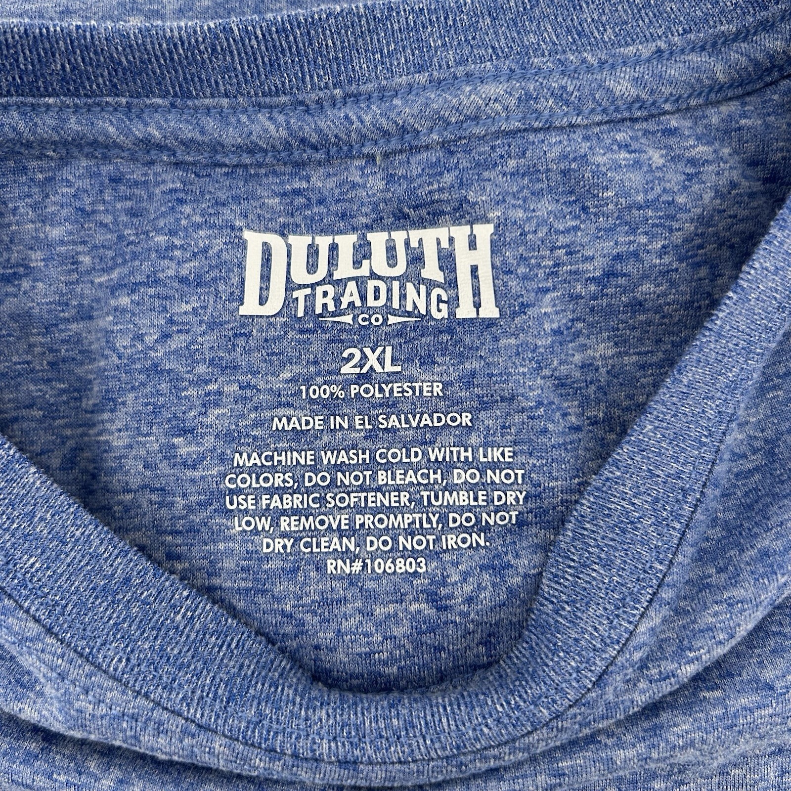 Duluth Trading Co T Shirt Mens 2XL Heather Blue Graphic Long Sleeve Tee Heritage gallery