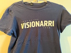 ARRI Anvil Lightweight Blue VISIONARRI Team 100% Cotton T-Shirt Small