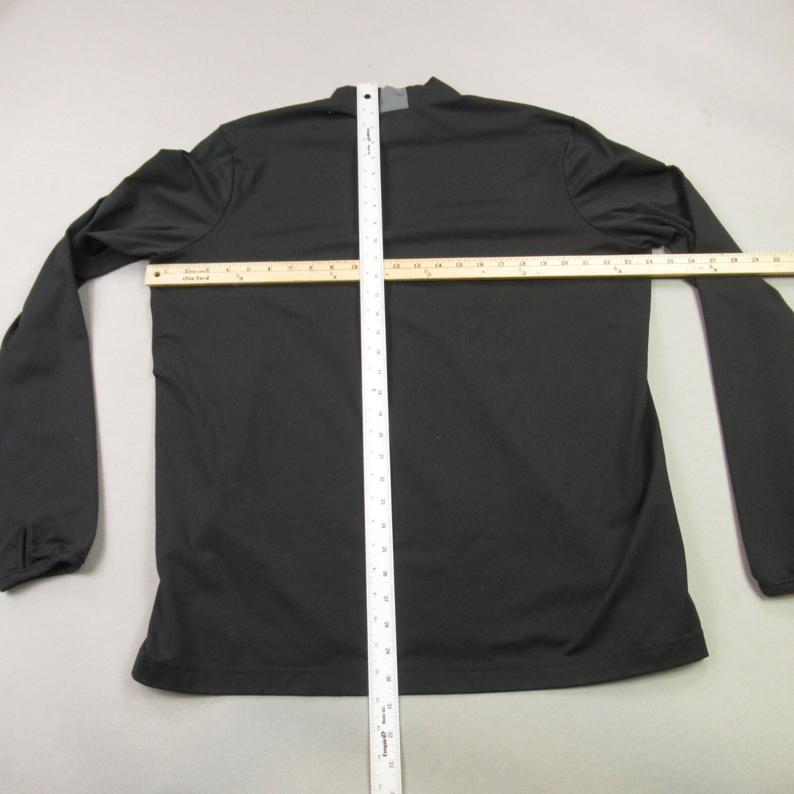 REI Shirt Mens XL Long Sleeve High Neck Outdoors Midweight Black Stretch gallery