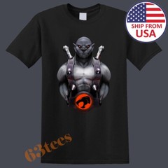 Thundercats Panthro Cartoon TV Show Men’s Black Size S to 3XL
