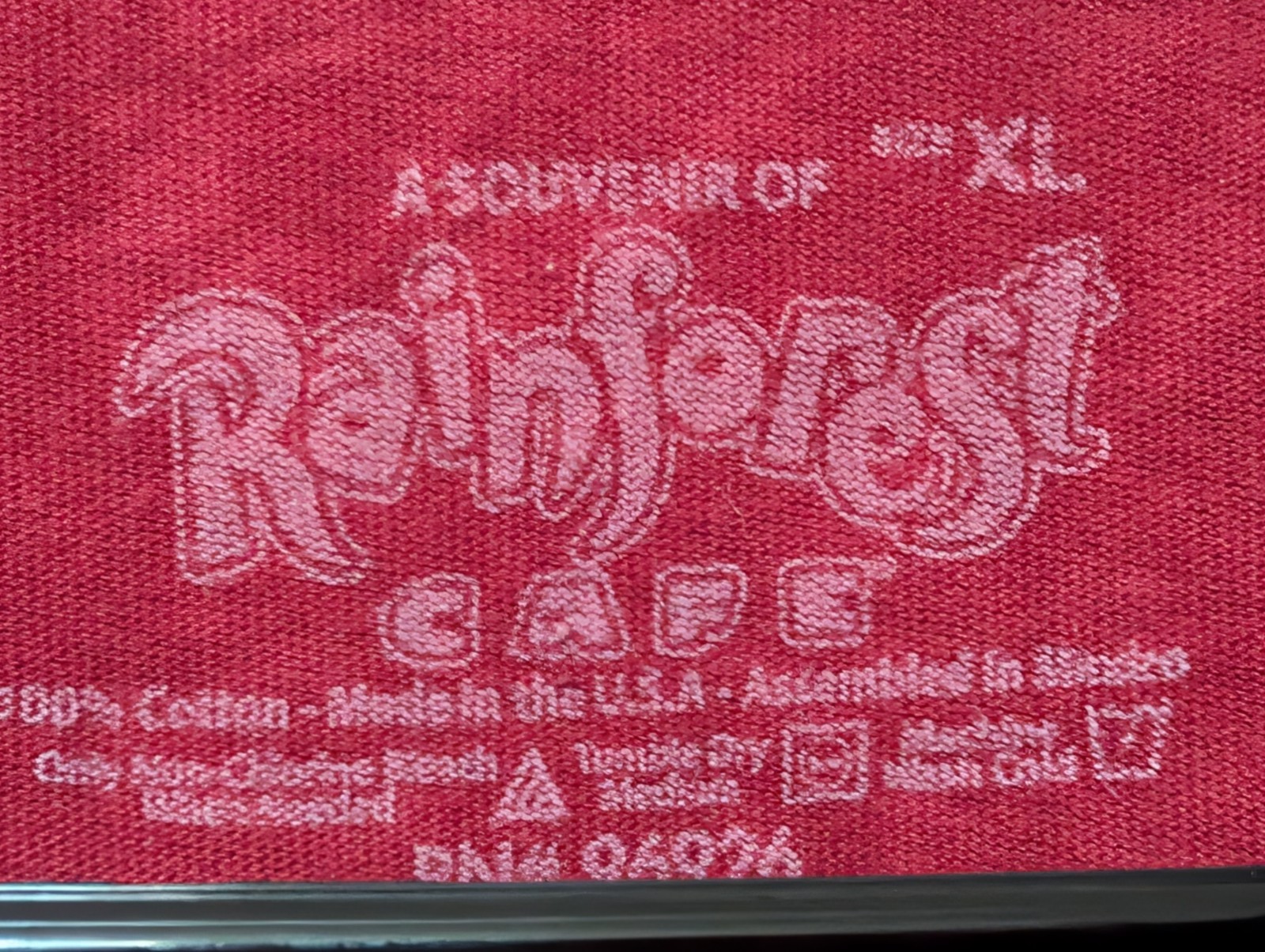 Rainforest Cafe By The Mountain Men's T-shirt Red Face Of A Mamba Snake XL #6298 gallery