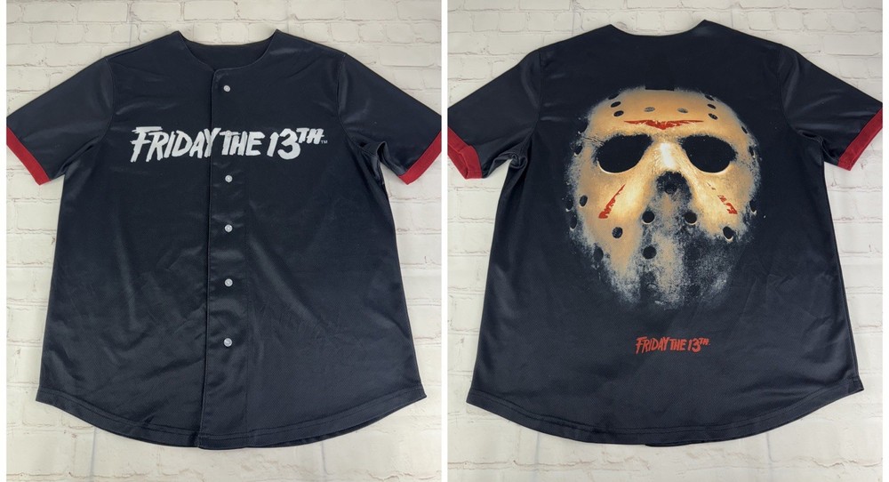 Licensed Hybrid x Friday The 13th Horror Movie Baseball Jersey Size Men’s Medium