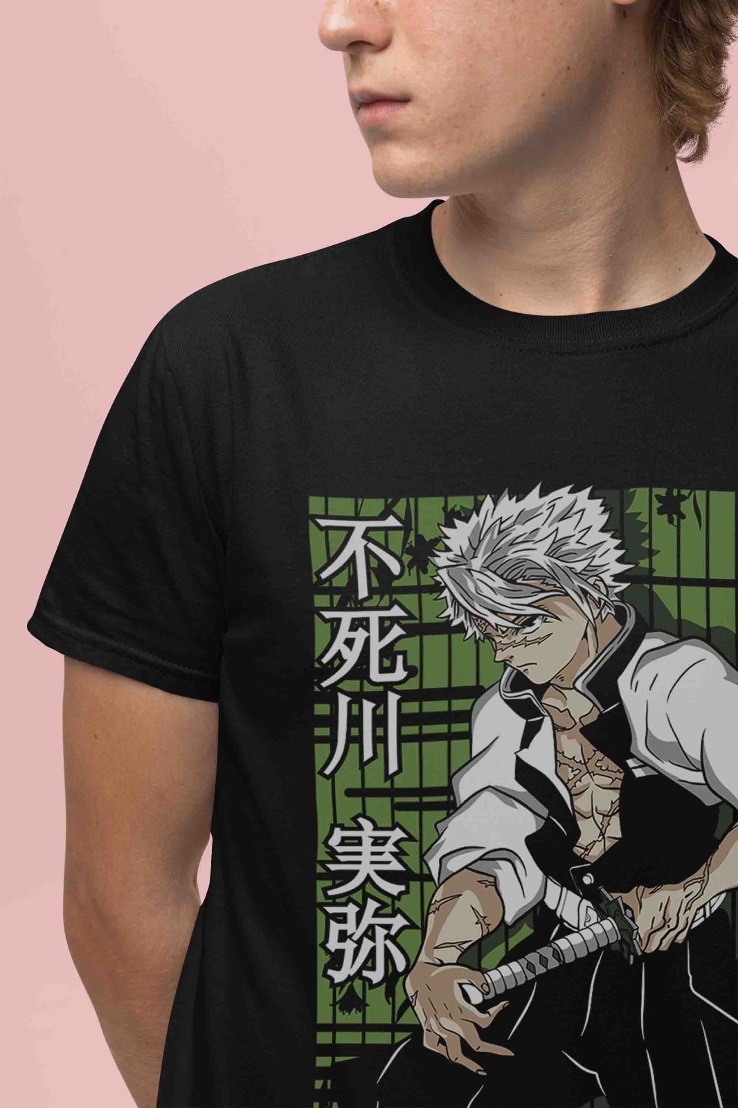 Demon Slayer Shirt Sanemi Shinazugawa T-Shirt Tanjiro KNY Anime Akaza Muzan Tee gallery