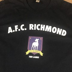 Ted Lasso AFC Richmond Spellout/Crest T-Shirt Midnight Navy Adult Medium TV