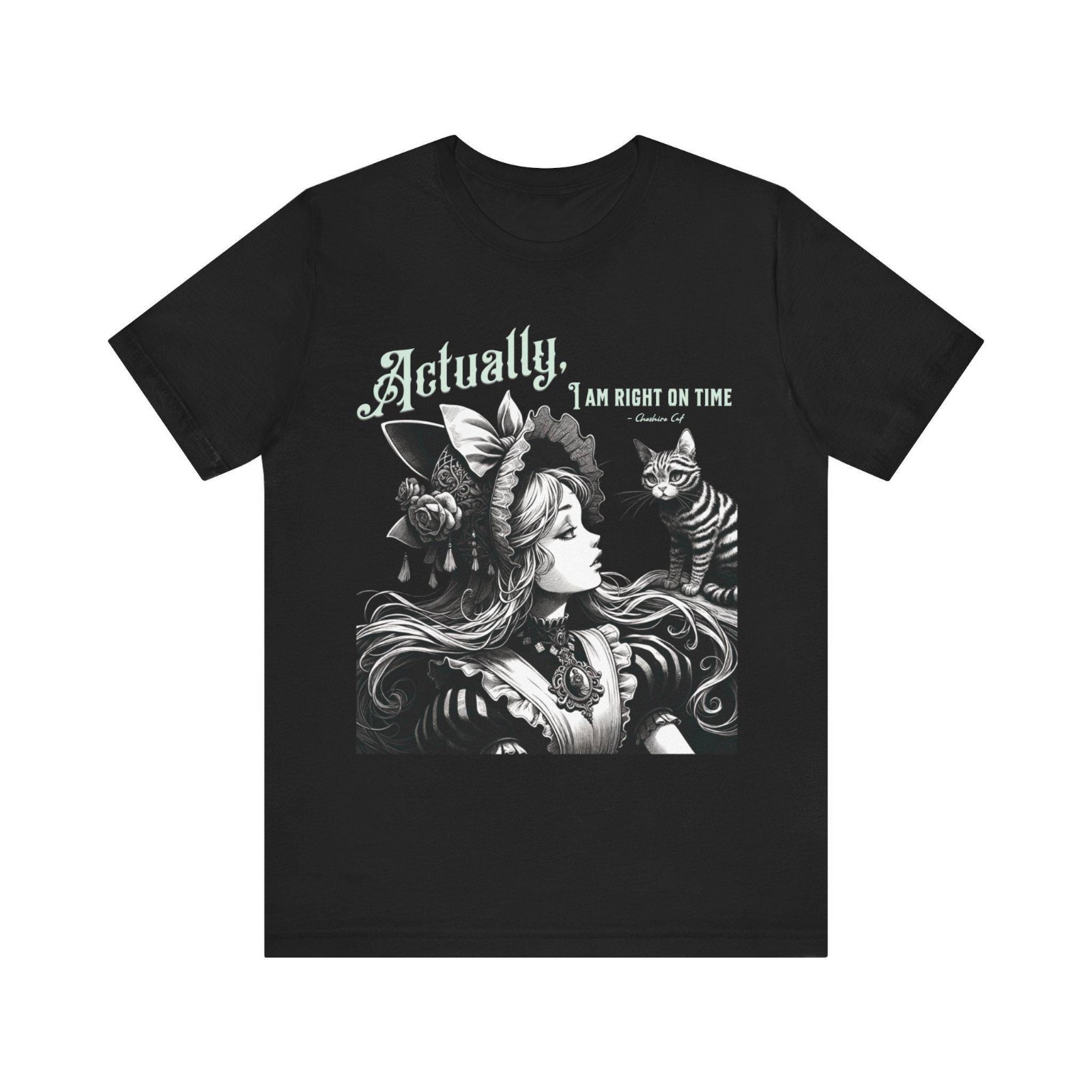 Alice in Wonderland T-Shirt: Cheshire Cat Quote, Gothic Cottagecore Tee gallery
