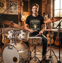 Drummer Special Edition Destroying Silence – Drumming Lover T-Shirt – H044