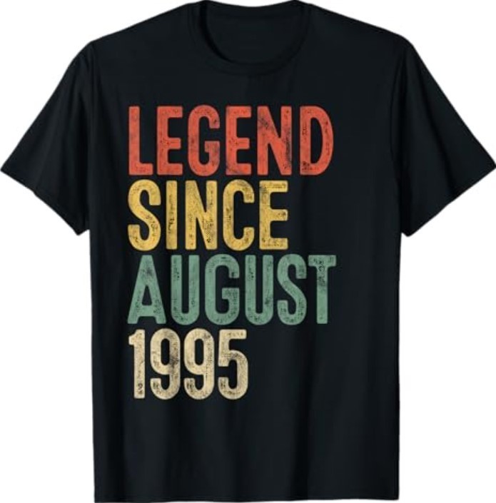 Legend 1995 30th Birthday Gifts for Men Women 30 Year Old T-Shirt gallery