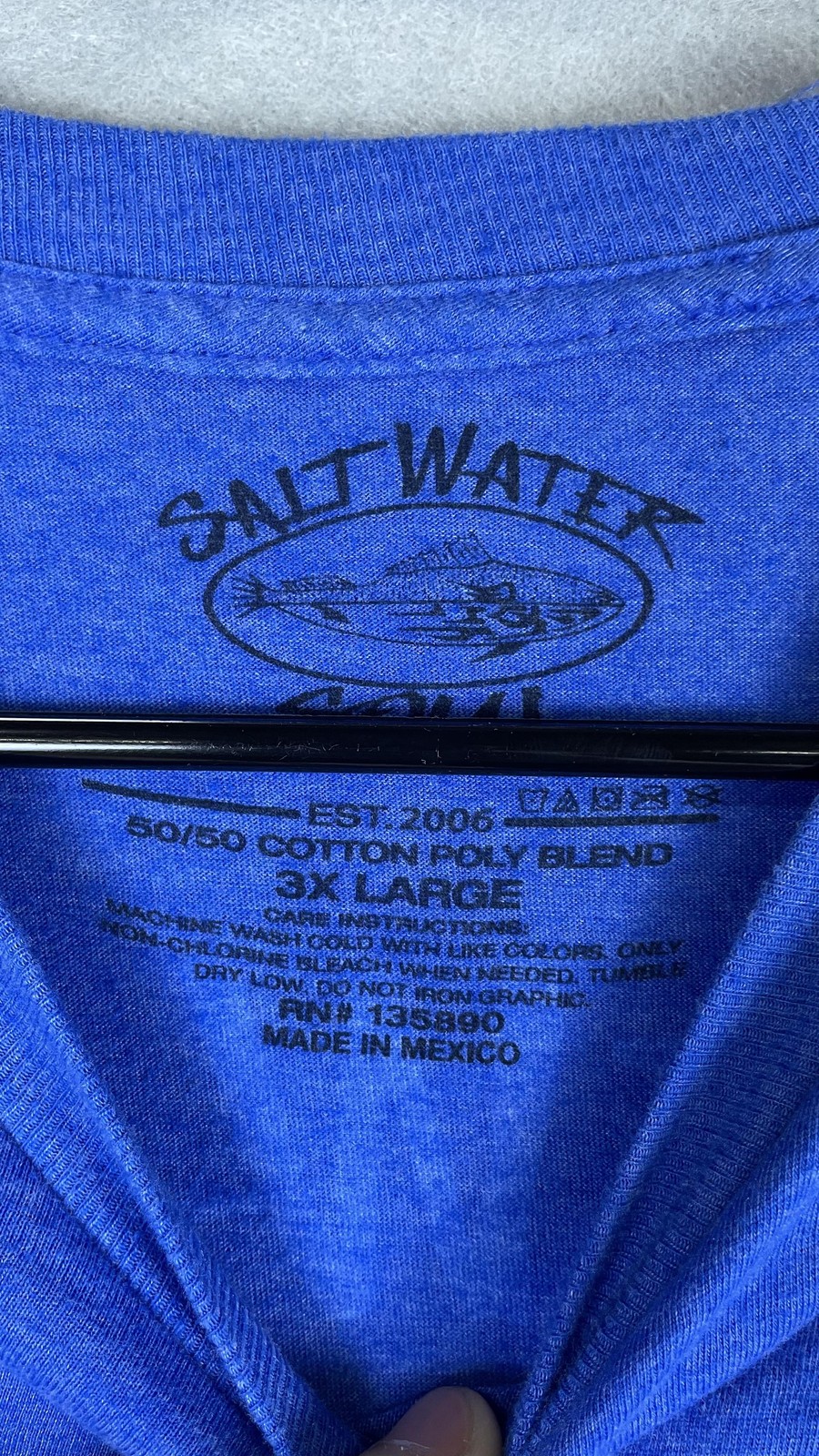 Salt Water Soul Shirt Mens Big 3XL Blue Fish Logo Graphic Tee T-Shirt Beach gallery