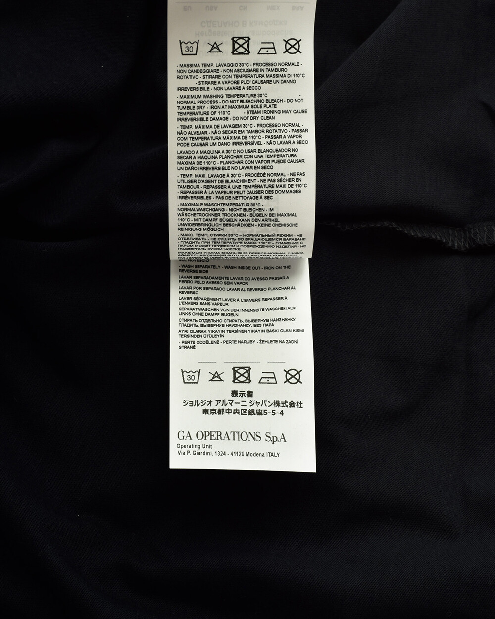 Emporio Armani Black Men's Cottoon T-Shirt Borgonuovo'11 ,Size M*L*XL*XXL,XXXL gallery