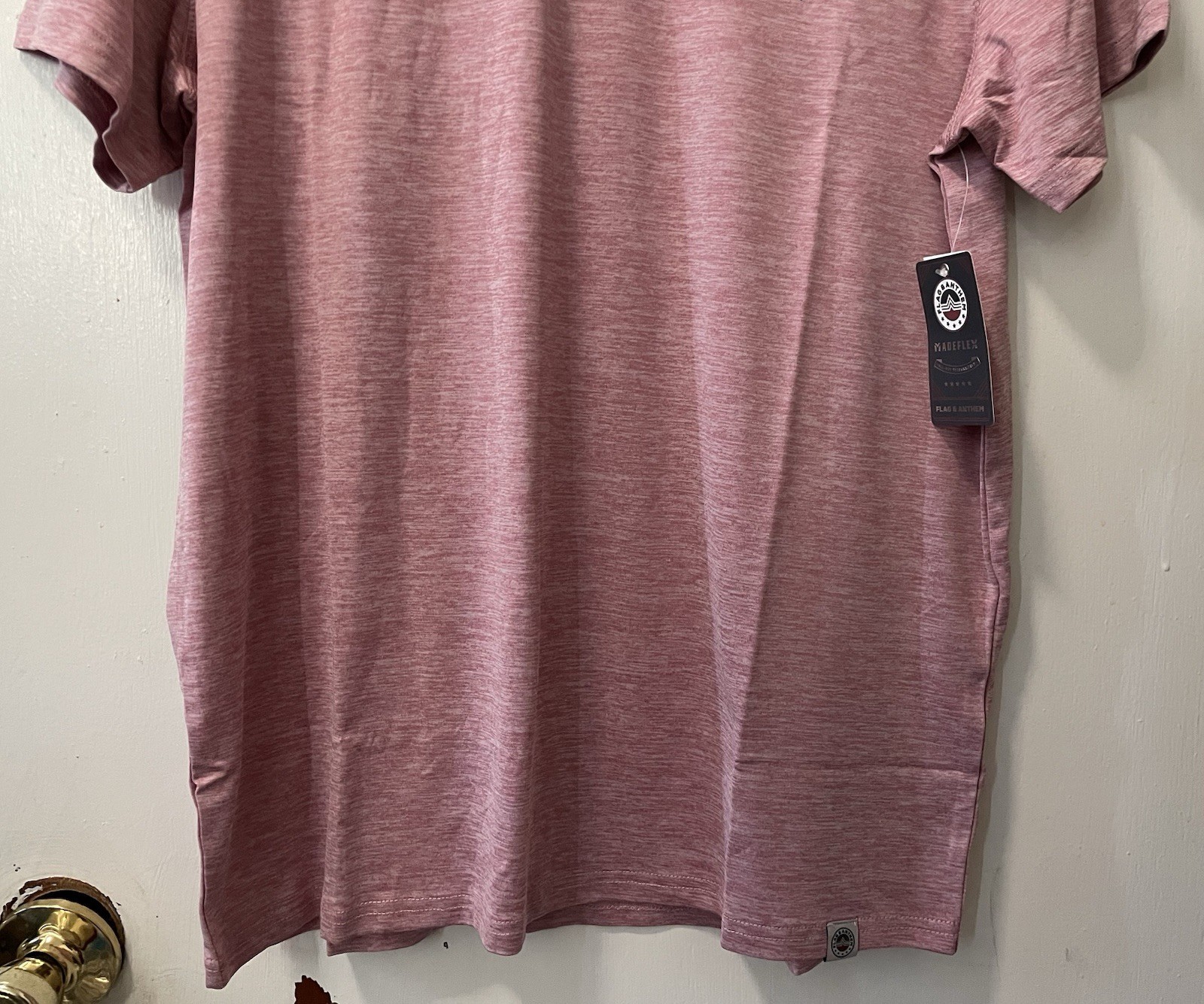 Flag & Anthem Men's Short Sleeve T-Shirt Red Stretchable UPF Protection Medium M gallery