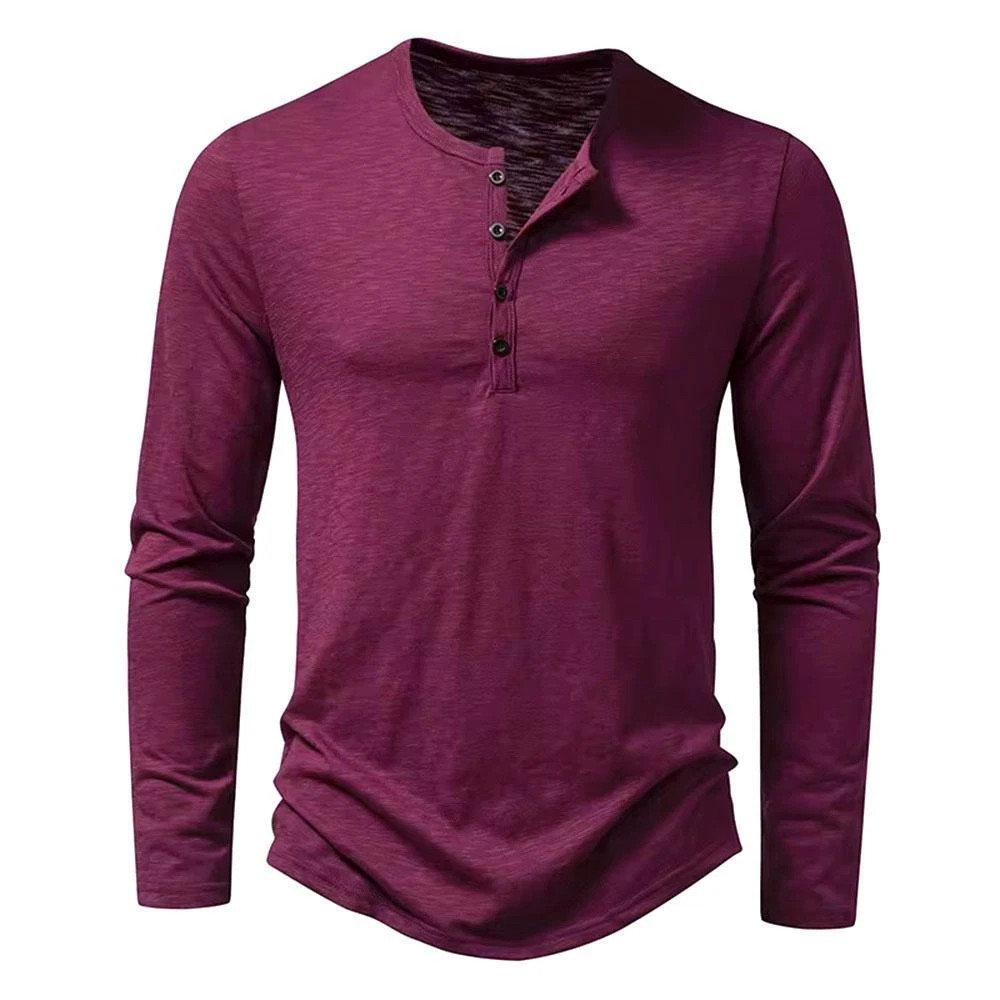 Camisa De Manga Larga Moda Lujo Camiseta Elegante Algodón Cuello V Para Hombres gallery