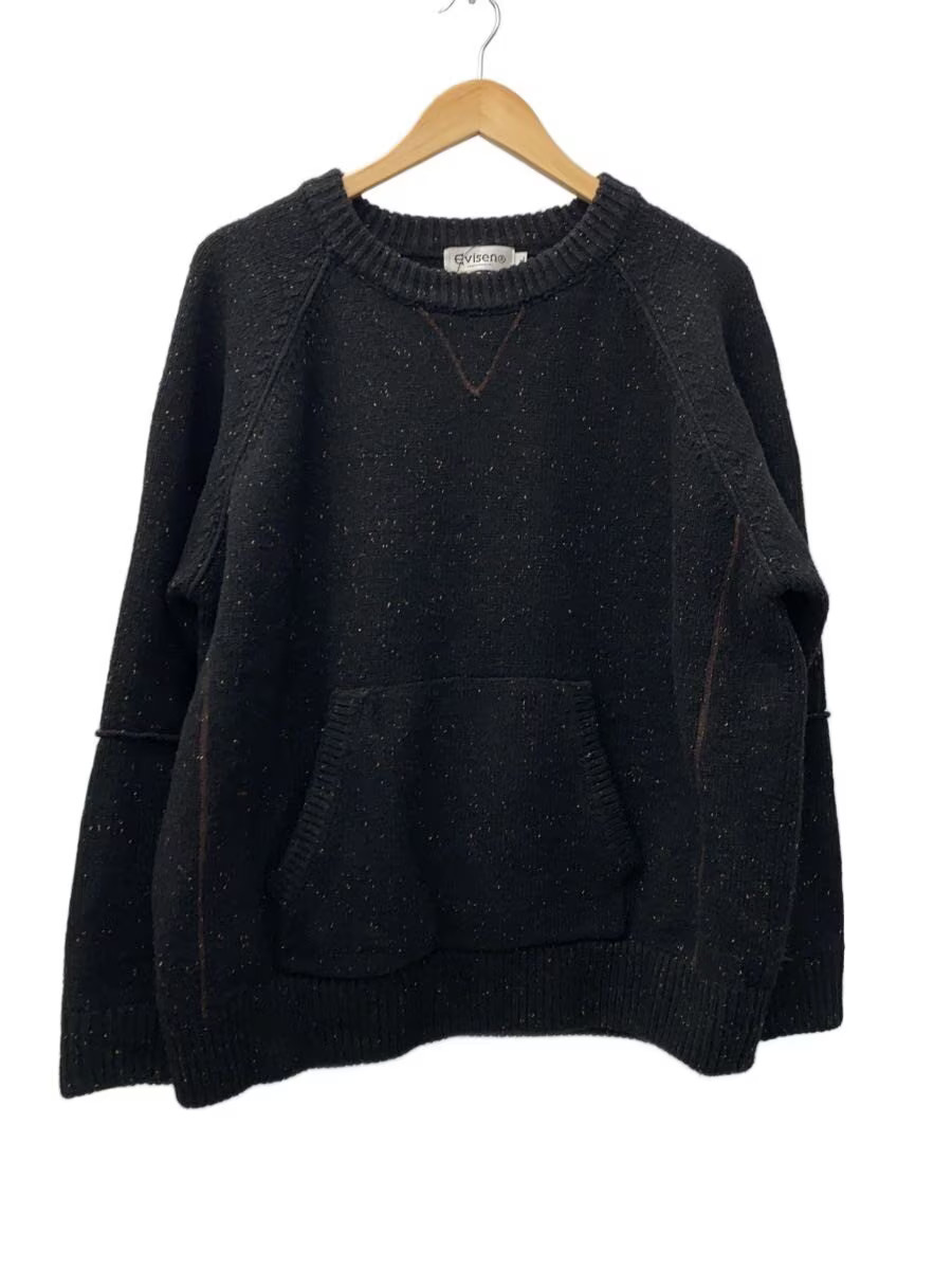 Evisen Skateboards Kangaroo Pocket Knit Sweater (Thick) L Cotton BLK gallery