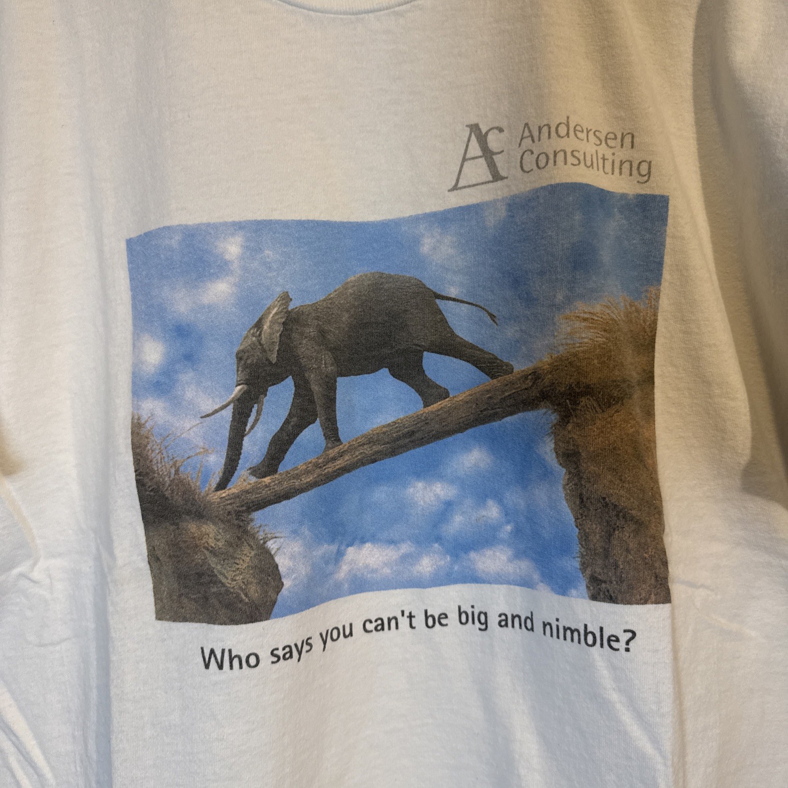 Arthur Andersen T-Shirt Consulting Enron Large Vintage L Y2K Wall Street Vtg 90s gallery