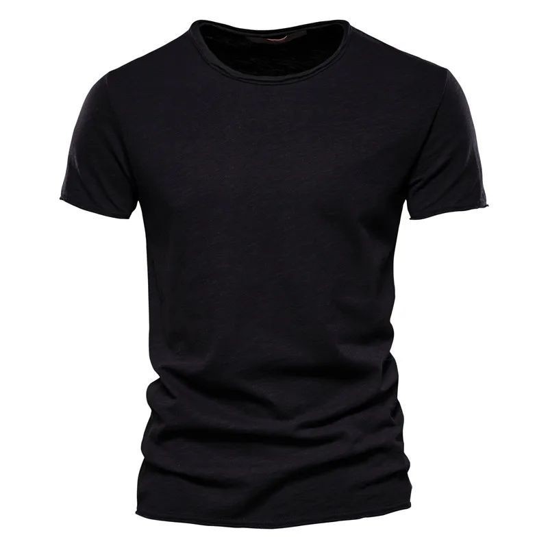 Men's 100% Cotton V-Neck T-Shirt Slim Fit Short Sleeve Tee gallery