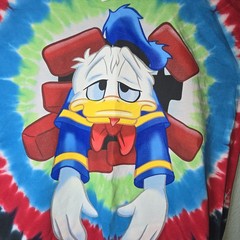 NWT VTG Disney Parks Mickeys Philharmagic Donald Duck Tie Dye Shirt sz L Rare